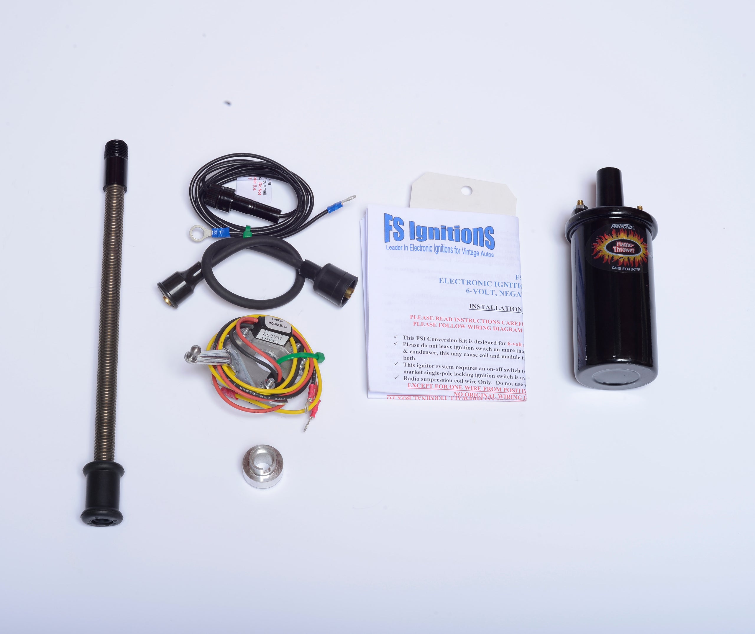 Electronic Ignition Conversion Kit, 6Volt Negative Ground, With or