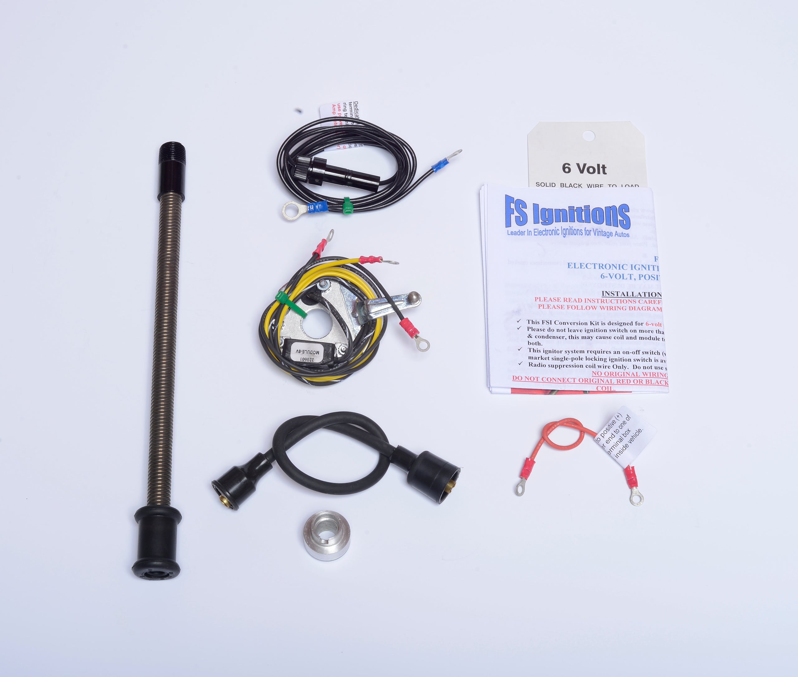 Electronic Ignition Conversion Kit, 6Volt Positive Ground, With or